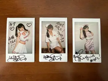 스기하라 안리 친필 사인 폴라로이드 3장