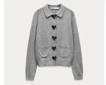 완판템 ZARA 리본 버튼 니트 자켓 S 사이즈