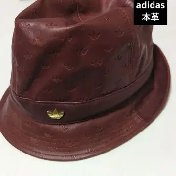 빈티지 2004년산 아디다스 adidas 천연 가죽 엠보싱 버킷햇