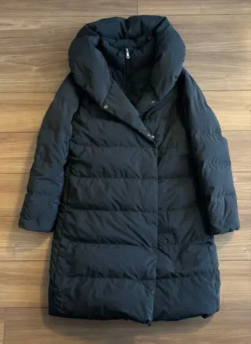 plst 플라스테 폴리에스테르 나일론 2WAY 넥 롱 다운 블랙 L