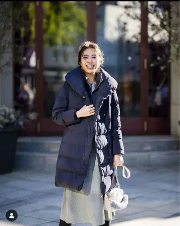 plst 플라스테 폴리에스테르 나일론 2WAY 넥 롱 다운 블랙 L