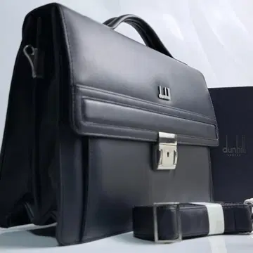 새상품급 던힐 2WAY 비즈니스백 숄더백 A4 자립 블랙