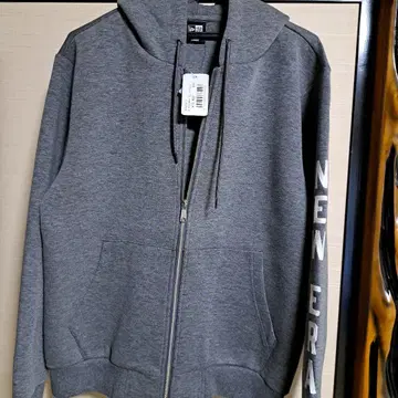 NEW ERA TECH SWEAT FULL ZIP L 그레이