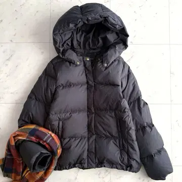 새상품급 그린 라벨 릴랙싱 2way 후드 숏 다운 자켓