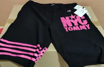 레어 TOMMY Champion 하프 팬츠 숏팬츠 리버스 웨이브