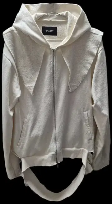 grancy 24AW 지퍼 후드티 화이트 M 사이즈