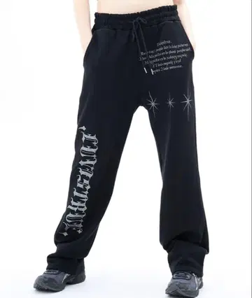 LUVISTRUE 스웨트 팬츠 블랙 프리 사이즈