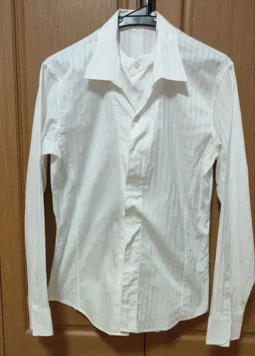 화이트 스트라이프 드레스 셔츠 사이즈 6