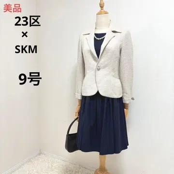 새상품급 23구 세레모니 원피스 수트 아이보리 네이비 38 졸업 입학