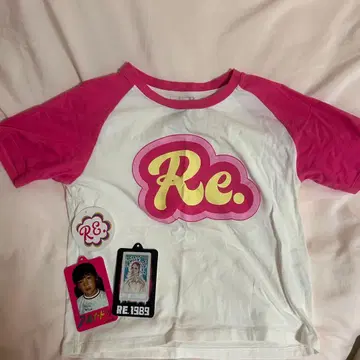 알이도트 RE. 렛츠고보인러그라인 티셔츠 핑크