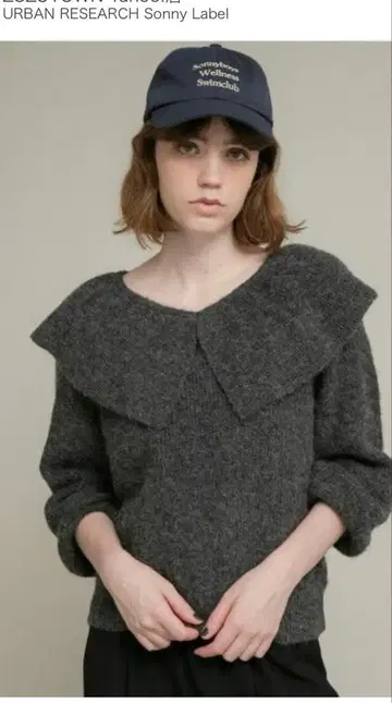 니트 스웨터 [WEB 한정판] 프릴 칼라 아제 니트 여성용