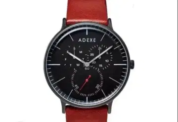 ADEXE 아날로그 쿼츠 손목시계 블랙/레드 1868A-02