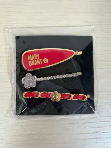 릴리 브라운 마리콴트 헤어핀 세트 레드