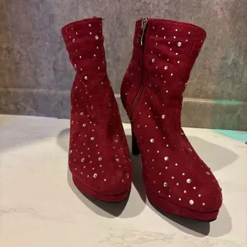 버건디 비쥬 부츠