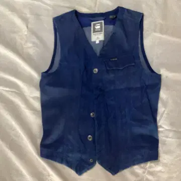 지스타 로우 네이비 데님 베스트 S