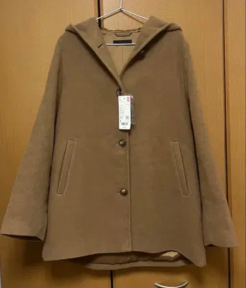 유니클로 후디드 숏코트 베이지 S 새상품