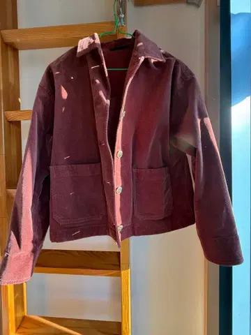 버건디 코듀로이 자켓