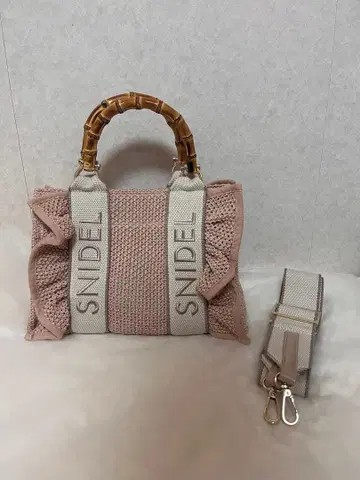 SNIDEL 프릴 토트백 핑크