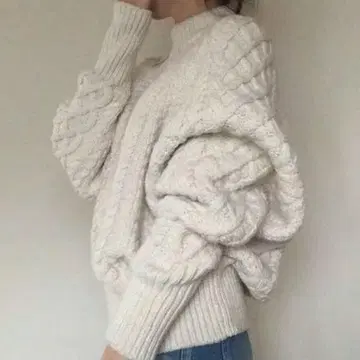 ZARA 청키 니트 레어 아란 니트