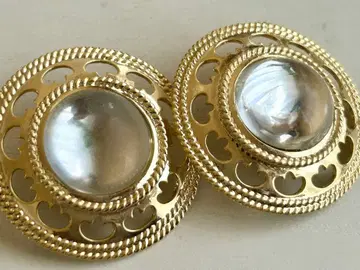 빅 사이즈 미사용 클리어 x 콜드 시스루 프레임 vintage 귀찌