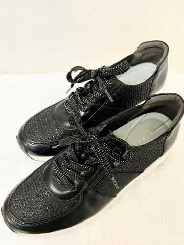 깔끔 워크 KIREI WALK 여성용 신발 블랙 라메입