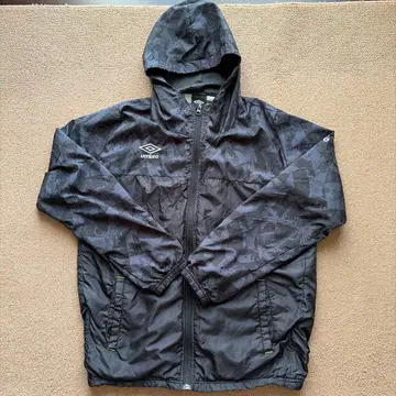 umbro 후드 부착 나일론 자켓 블랙