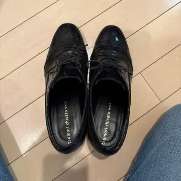 블랙 레이스업 슈즈 23.5cm