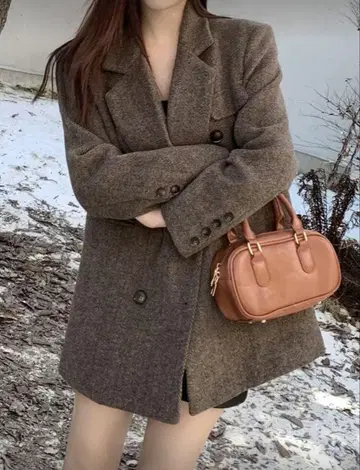 SHEIN 아우터 커피 브라운 S