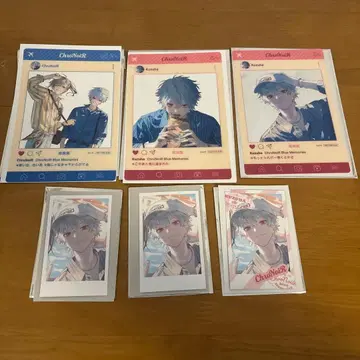 니지산지 ChroNoiR Blue Memories 클리어 카드 폴라로이드