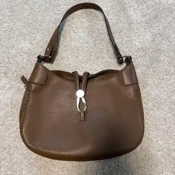 브라운 이탈리아제 천연 가죽 핸드백 숄더백