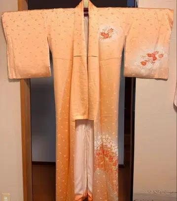 컨디션 최상 오렌지 꽃무늬 츠케사게