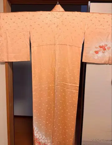 컨디션 최상 오렌지 꽃무늬 츠케사게