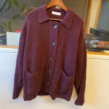 SAYAKADAVIS 리브 가디건 보르도