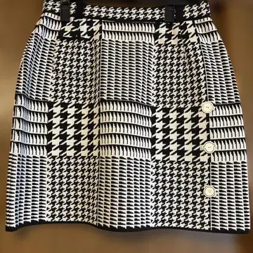 PICONE 스커트 M 사이즈 하운드투스 체크 패턴 허리밴딩 골프웨어