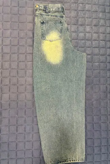 인디고 컬러 와이드 실루엣 데님 팬츠 L 사이즈