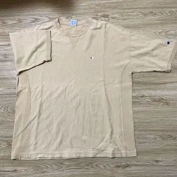 Champion 리버스 위브 T셔츠 베이지 M 무지 USA제