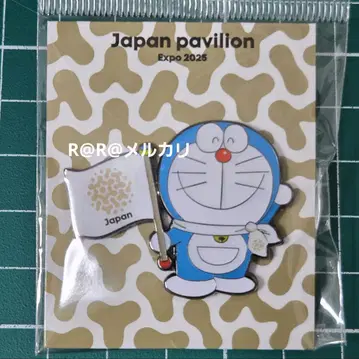 만박 EXPO2025 일본관 핀 배지 도라에몽 브라운 일본 파빌리온