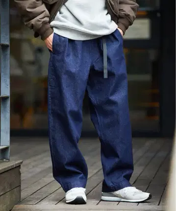 새상품 프릭스스토어 웨빙 벨트 릴랙스 핏 데님 팬츠 M