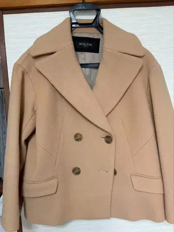 MICHIKEN 베이지 더블 브레스트 자켓 38 사이즈