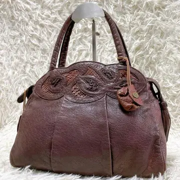 IBIZA 토트백 가죽 플라워 태슬 미니 파우치 참 포함