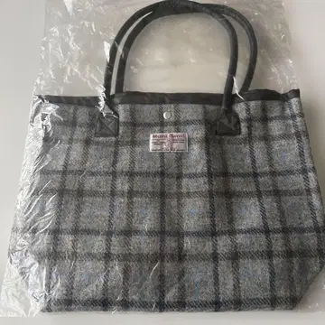 [ 미사용 새상품 ] Harris Tweed 체크 무늬 토트백