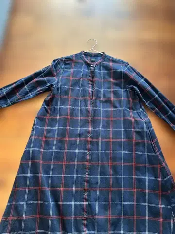 UNIQLO M 체크 롱 원피스 임신 출산