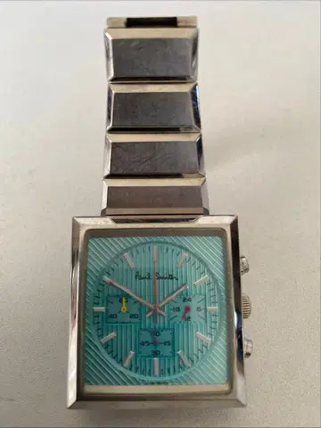 폴스미스 스카이블루 스퀘어형 크로노그래프 손목시계