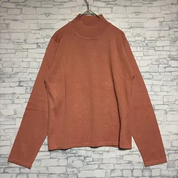 펠리시모 터틀넥 긴팔 니트 옅은 주황색 스웨터 [ XL ] 새상품급