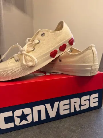 CONVERSE ALL STAR 아이보리 하트 모티브