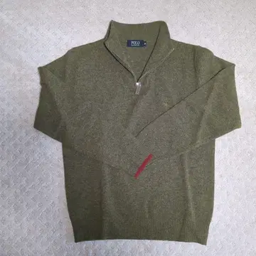 POLO 하이넥 스웨터 M 올리브 그린