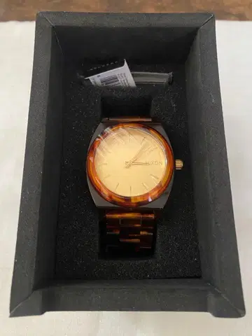 NIXON 아날로그 손목시계 브라운/골드