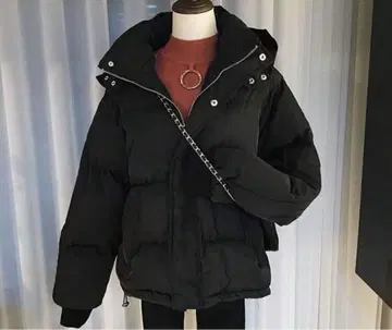 블랙 다운 자켓 L 사이즈