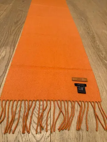 TAKEO KIKUCHI 오렌지 캐시미어 100% 머플러 클리닝 완료