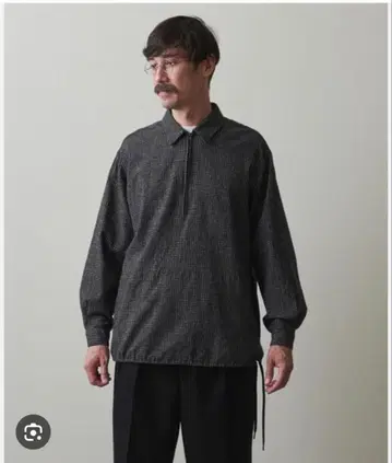 steven alan 체크 집 풀오버 셔츠